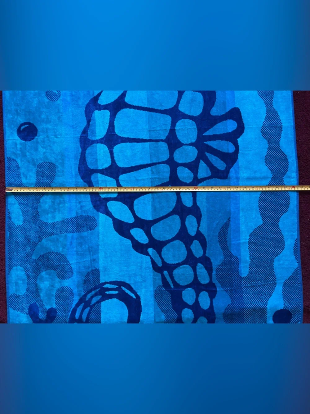 Blue Seahorse Beach Towel